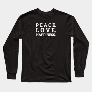 Peace love happiness t-shirt unisex tee Long Sleeve T-Shirt